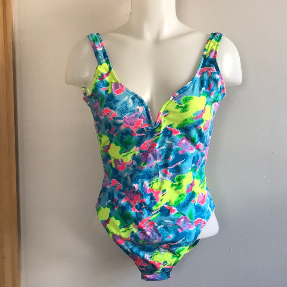 80’s one piece bathing suit vintage